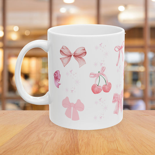 Coquette Ribbon Ceramic Mug (11oz, 15oz)